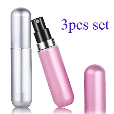Picture of Perfume Travel Refillable,5ML Perfume Atomisers, 3 Pcs Mini Portable Spray Bottles,Round Tube Perfume Bottles Set for Home Business Trip Travel