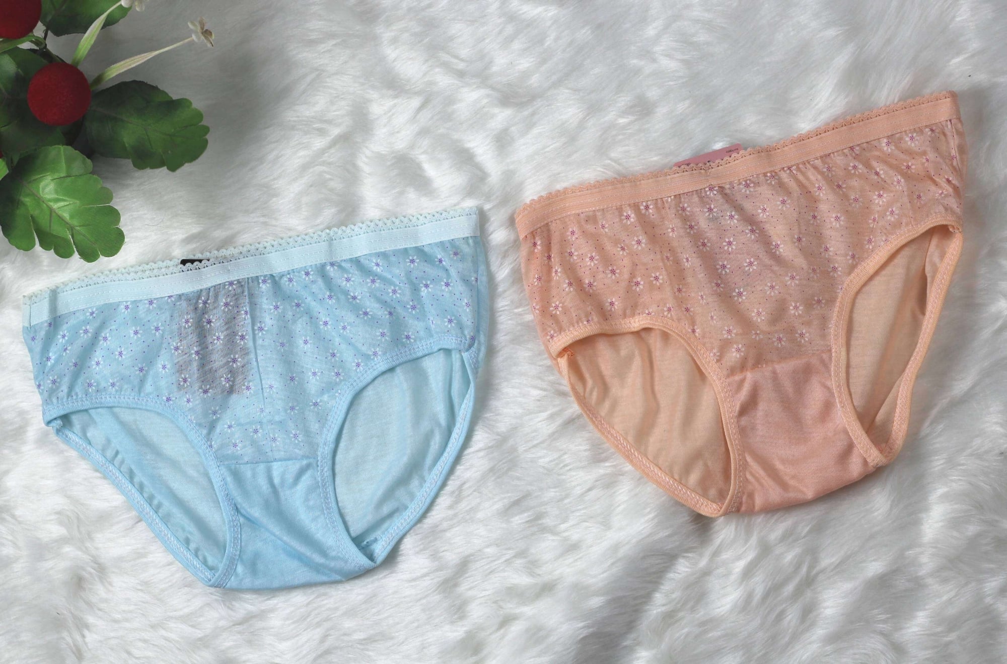 Picture of 3PCS Women's Cotton Flower Print Underpants Panty | Panties |  Comfortable and Stylish Underwear Thai Style Flower Panty Women's Wear cotton panty flower print panty