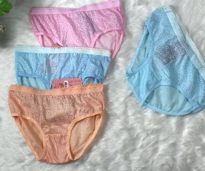 Picture of 3PCS Women's Cotton Flower Print Underpants Panty | Panties |  Comfortable and Stylish Underwear Thai Style Flower Panty Women's Wear cotton panty flower print panty