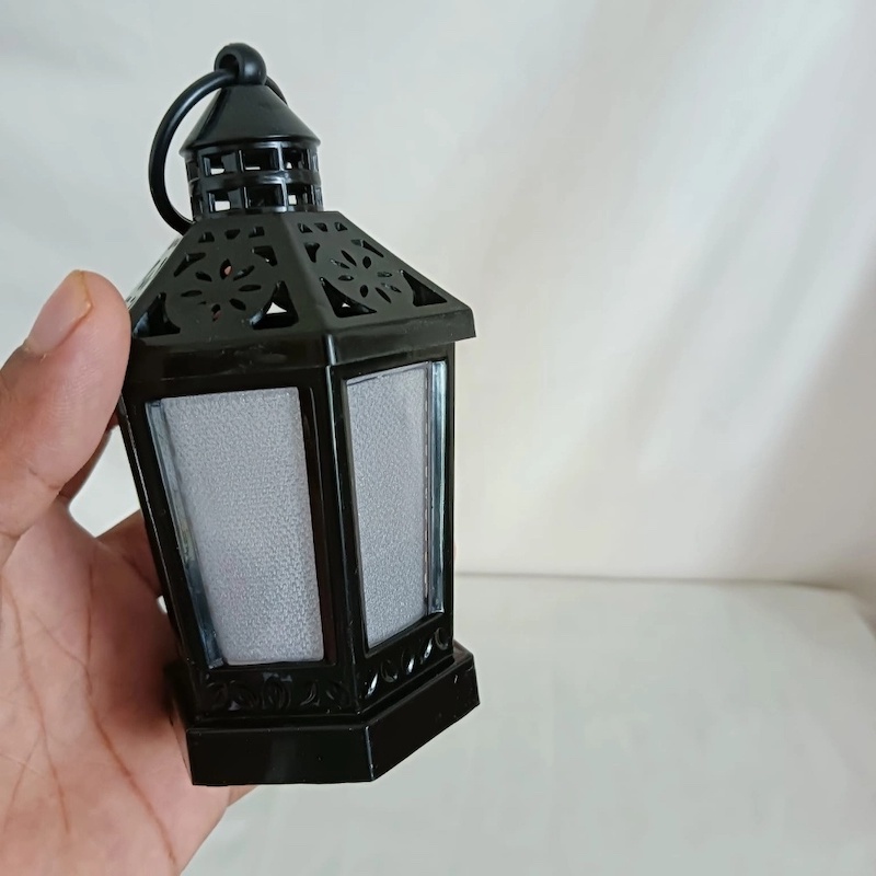 Picture of  14cm Ramadan Kareem LED Lantern - Multi-Color Wind Light | Perfect for Islamic Home Decor and Gifts -Multicolor