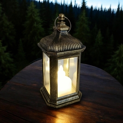 Picture of  Battery-Powered 14cm Christmas Lantern - Multi-Color Lighted Wind Lamp | Ideal for Ramadan Kareem and Table Decoration -Multicolor
