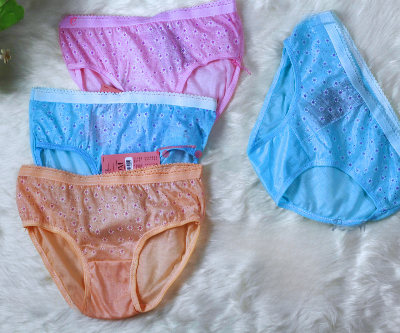 Picture of 4 PCS Girls Cotton Print Panties |Soft Cotton Panties for Girls |Cotton Briefs|Girls Underwear|Girls Innerwear  Comfortable and Stylish Underwear Thai Style Flower Panty Women's Wear cotton panty flower print panty