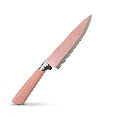 Picture of  1PCS Chef Knife - Stainless Steel with Cutter Green Handle - Nonstick 6-Inch Blade for All-Purpose Kitchen Cutting - Durable Multicolor Tool for Daily Use. -Multicolor
