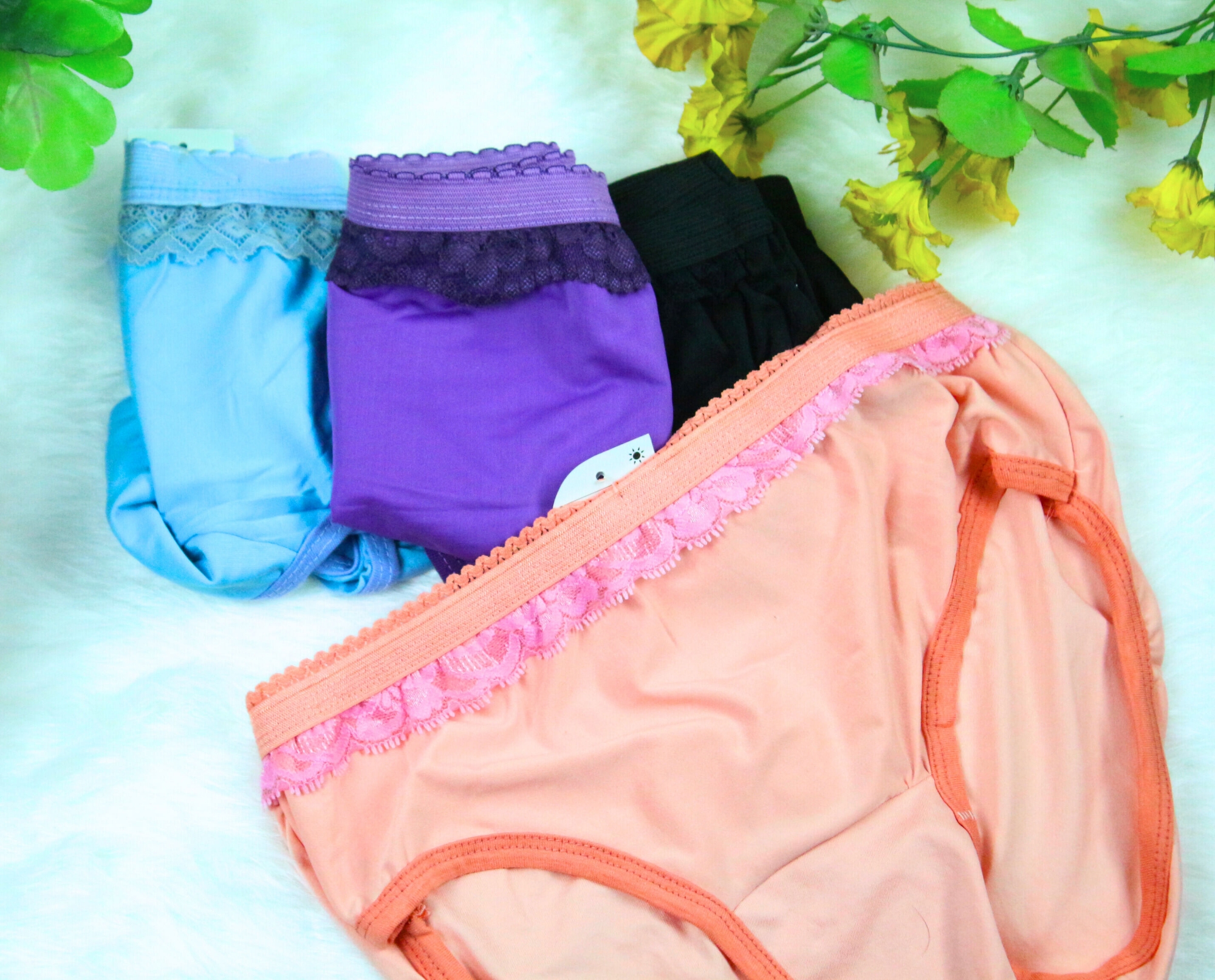 Picture of (3 pieces pack) stretch panty synthetic panty soft panty comfortable pant womens wear panty stylish panty Premium Panty Stylish panty Sexy panty Short Panty   Women Lace Bikini Panties Soft Stretch Hipster