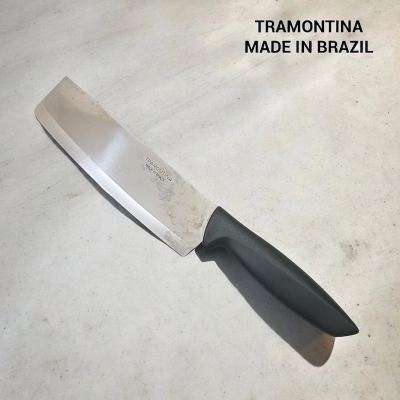 Picture of Brazilian-Made Tramontina Cook's Knife – 23444/067 – 6-Inch Stainless Steel Blade, Grey Polypropylene Handle, Perfect for Kitchen Tasks, Durable and High-Quality, 1 Piece Included.-Silver