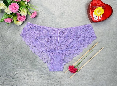 Picture of Womens Lace Panty Low Waist Cotton Briefs Underwear Soft Stretch Bikini Solid Cozy Lace Tanga Lace Cheeky Underwear for Women Lace Panties Net Panty Soft & Comfortable- 1PCS