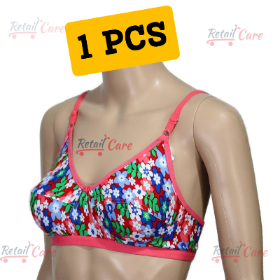 Picture of Cotton Non-Padded Non-Wired Full Coverage Printed Bra Women And Girl best Comfortable Cotton Print  Premium Quality Bras for Women & Girls Bra  Everyday Bra- (Pack of 1)