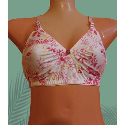 Picture of 1 piece  Full Coverage Round Stitch Cotton Bra Non Padded Flexi-Fit Non Wired Saree/T Shirt/Top/Salwar Kameez Bra |Everyday High Impact Workout Gym Yoga Wear