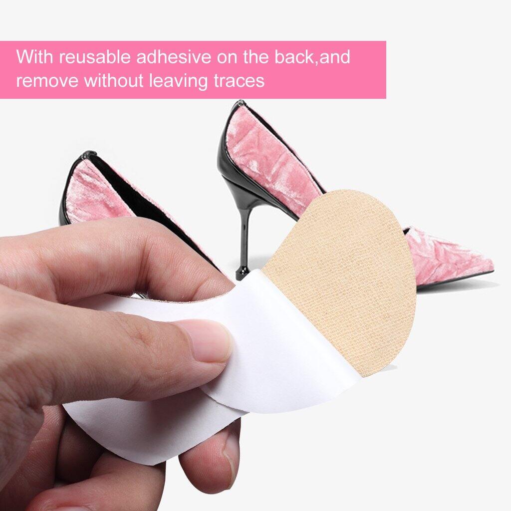 Picture of RetailCare®Extra Soft Heel Pads, Strong Self-Adhesive Heel Cushion Heel Grips for Women and Men Shoes, Prevent Blisters, Cuts, Slipping, and Pain, Shoes Too Big Inserts in Black and skin-1PAIR
