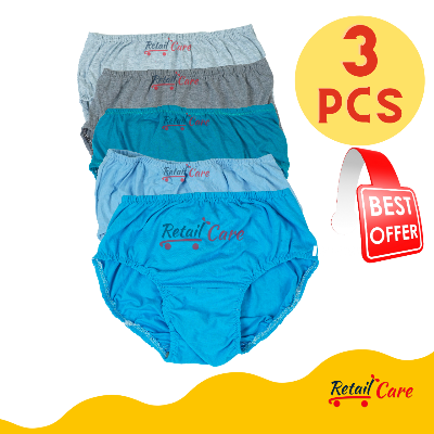 Picture of 3 piece Cotton Panty For Women and panti for girls Women's Innerwear Panties, Lingerie for Female & Girls Teenager Girl's Breathable Cotton Period Panties   Multi Color Panty Combo Set of 3