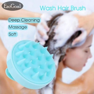 Picture of FREATECH Hair Scalp Massager Shampoo Brush with Soft Silicone Bristles for Scalp Care and Hair Growth, Shower Head Scalp Scrubber Exfoliator for Dandruff, Wet & Dry for Men, Women and Kids