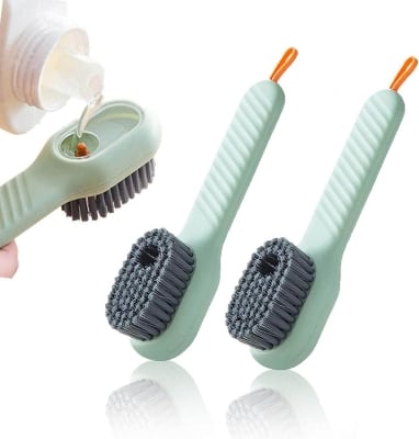 Picture of 1Pcs Multifunctional Liquid Shoe Brush, Liquid Adding Soft Fur Cleaning Brush, Multifunctional Shoe Brush with Liquid Box, Long Handle Automatic Liquid Adding Cleaning Brush