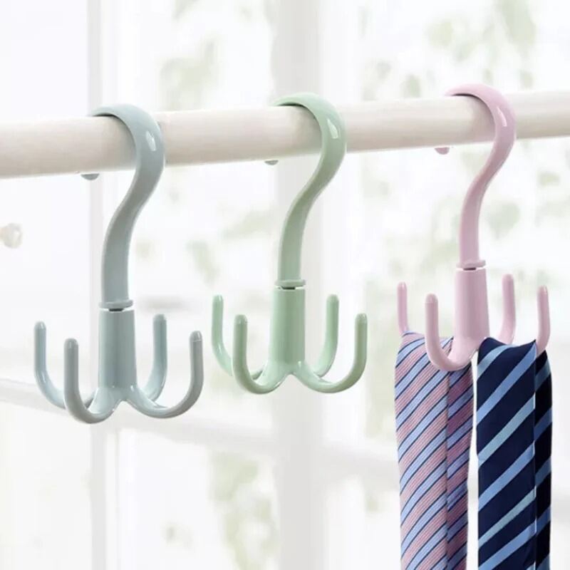 Picture of New Multi-Function 360 Degree Rotatable 4 Claw Hook Closet Hanging Organizer Storage Purse Rack Handbag Hanger Hook