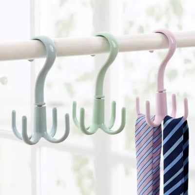 Picture of New Multi-Function 360 Degree Rotatable 4 Claw Hook Closet Hanging Organizer Storage Purse Rack Handbag Hanger Hook