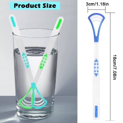Picture of Retail Care 2 PCS COMBO Plastic Tongue Scraper Tongue Cleaner for Children Adults Tongue Scraper Tongue Cleaner for Oral Care Fresh Breath Comfortable & Safe