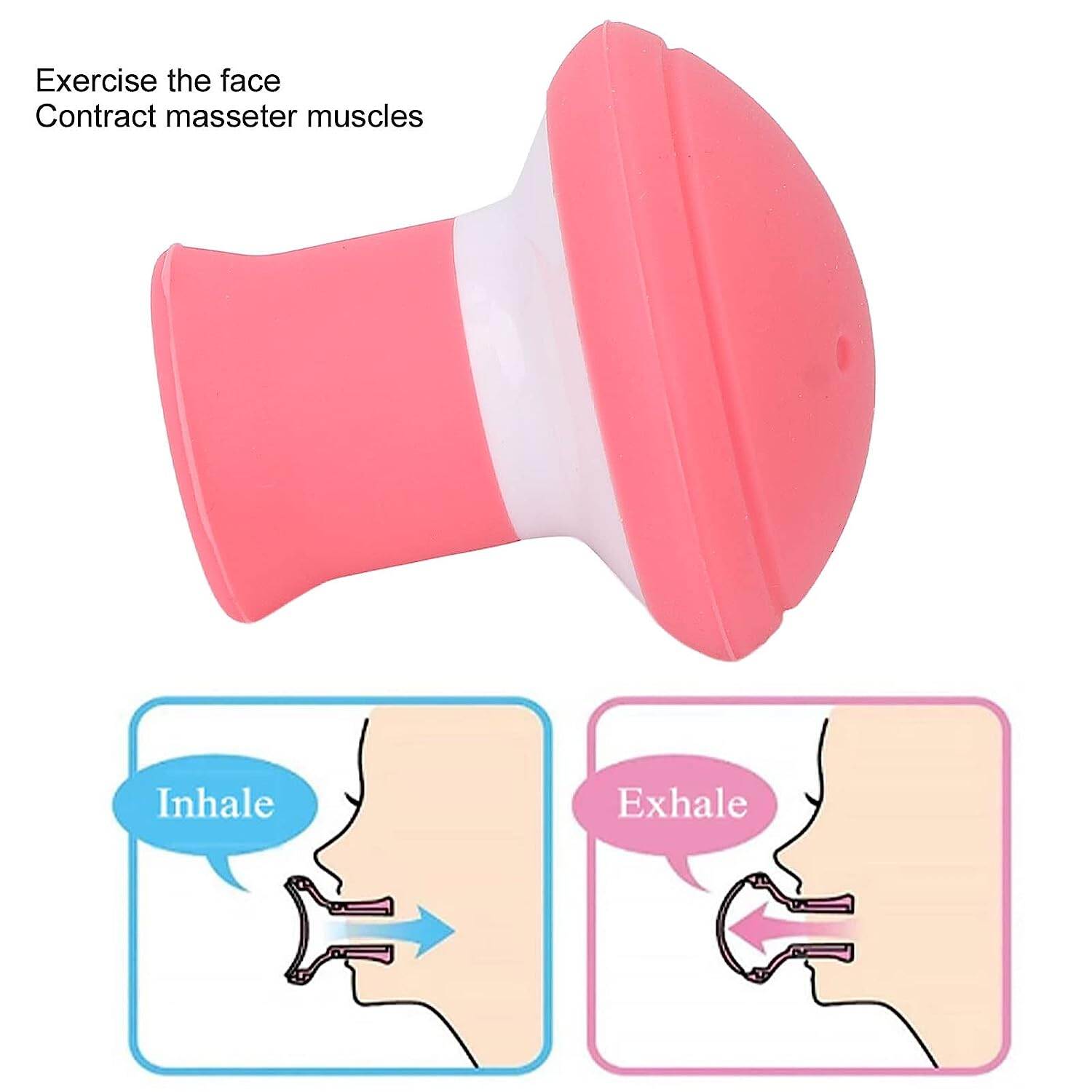 Picture of Face Exerciser, Jaw Exerciser, V-Shape Facial Yoga for Skin Face Lifting Tighten Firm, Double Chin Breathing Exercise Device Jaw Face Slimming Tool for Women and Men