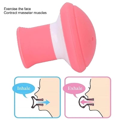 Picture of Face Exerciser, Jaw Exerciser, V-Shape Facial Yoga for Skin Face Lifting Tighten Firm, Double Chin Breathing Exercise Device Jaw Face Slimming Tool for Women and Men