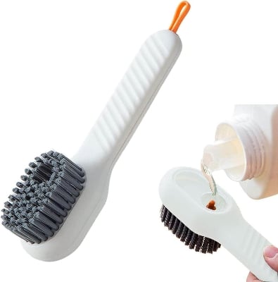 Picture of 1 Pcs Cleaning Brush For Shoes | Press Type Automatic Liquid Adding Brush - Press Type Cleaning Brush, Multifunctional Liquid Shoe Brush For Shoe Clothes Generic