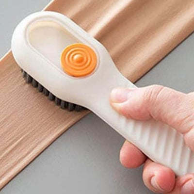 Picture of 1 Pcs Cleaning Brush For Shoes | Press Type Automatic Liquid Adding Brush - Press Type Cleaning Brush, Multifunctional Liquid Shoe Brush For Shoe Clothes Generic