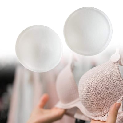 Picture of Women's  Cup Bra Pads  Enhancer Push Up Foam Bra Insert Round Full Cup Pad Women Bra Pads Inserts, Round Sponge Pads, Women Round Bra Cups Inserts Removable Bra Accessories, Chest Push up Insert Pads