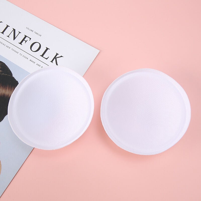 Picture of Women's  Cup Bra Pads  Enhancer Push Up Foam Bra Insert Round Full Cup Pad Women Bra Pads Inserts, Round Sponge Pads, Women Round Bra Cups Inserts Removable Bra Accessories, Chest Push up Insert Pads