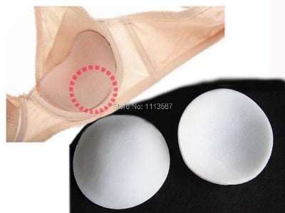 Picture of Women's  Cup Bra Pads  Enhancer Push Up Foam Bra Insert Round Full Cup Pad Women Bra Pads Inserts, Round Sponge Pads, Women Round Bra Cups Inserts Removable Bra Accessories, Chest Push up Insert Pads
