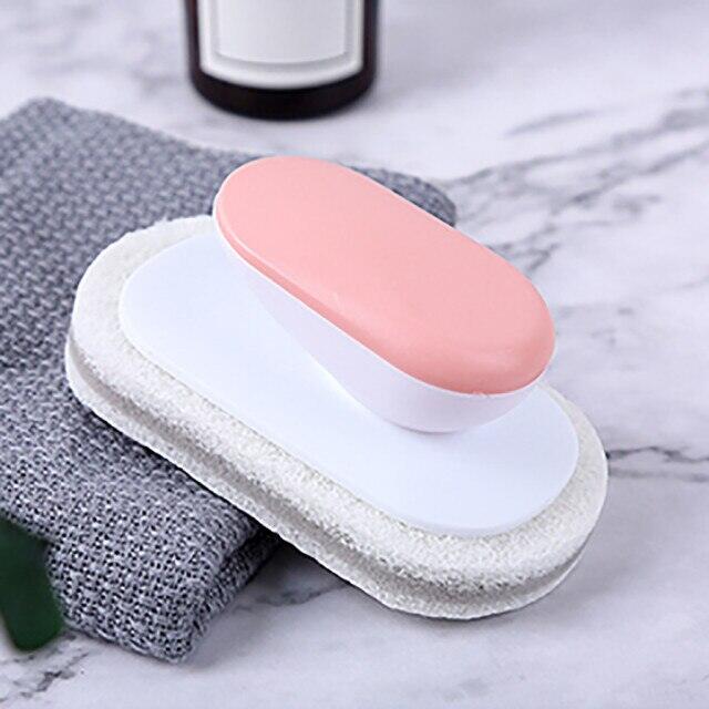 Picture of Sponge Dish Brush with Handle, Scrub Brush for Cleaning Kitchen and Washing Dishes, for Sink, Pots, Pans, Cleaning Brushes Tools Multi Function Cleaning Brush Scrub Brush with Handle Sponge Scrubber