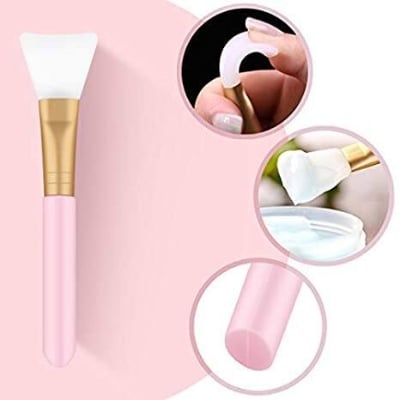 Picture of Jade Roller for Face - Improves Skin Tone and Skin Care Face Roller Reduces Under-Eye Puffiness and Dark Circles with Face Mask Beauty Tool Soft Silicone Facial Mud Mask, Brush Hairless Body Lotion And Butter Applicator
