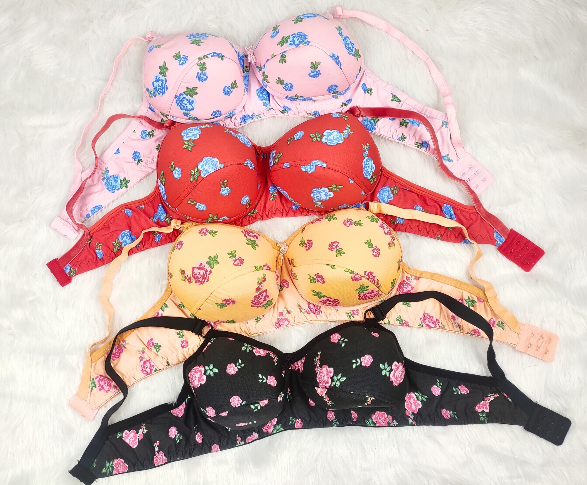 Picture of Women's Regular Wear Padded Bra  Soft and Comfortable Bra Women and Girls | Soft Padded Bra With Print Design MultiColor Foam Stylish comfortable Qualityfull Bra |push up bra foam bra