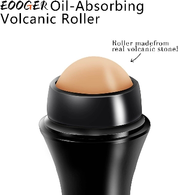 Picture of Oil-Absorbing Volcanic Stone Face Roller Oil-Absorbing Volcanic Stone Face Roller, Reusable Facial Skincare Tool Oil Control Roller for Oily Skin Care, Oil-Absorbing Face Roller with Makeup Sponge to Remove Excess Shine