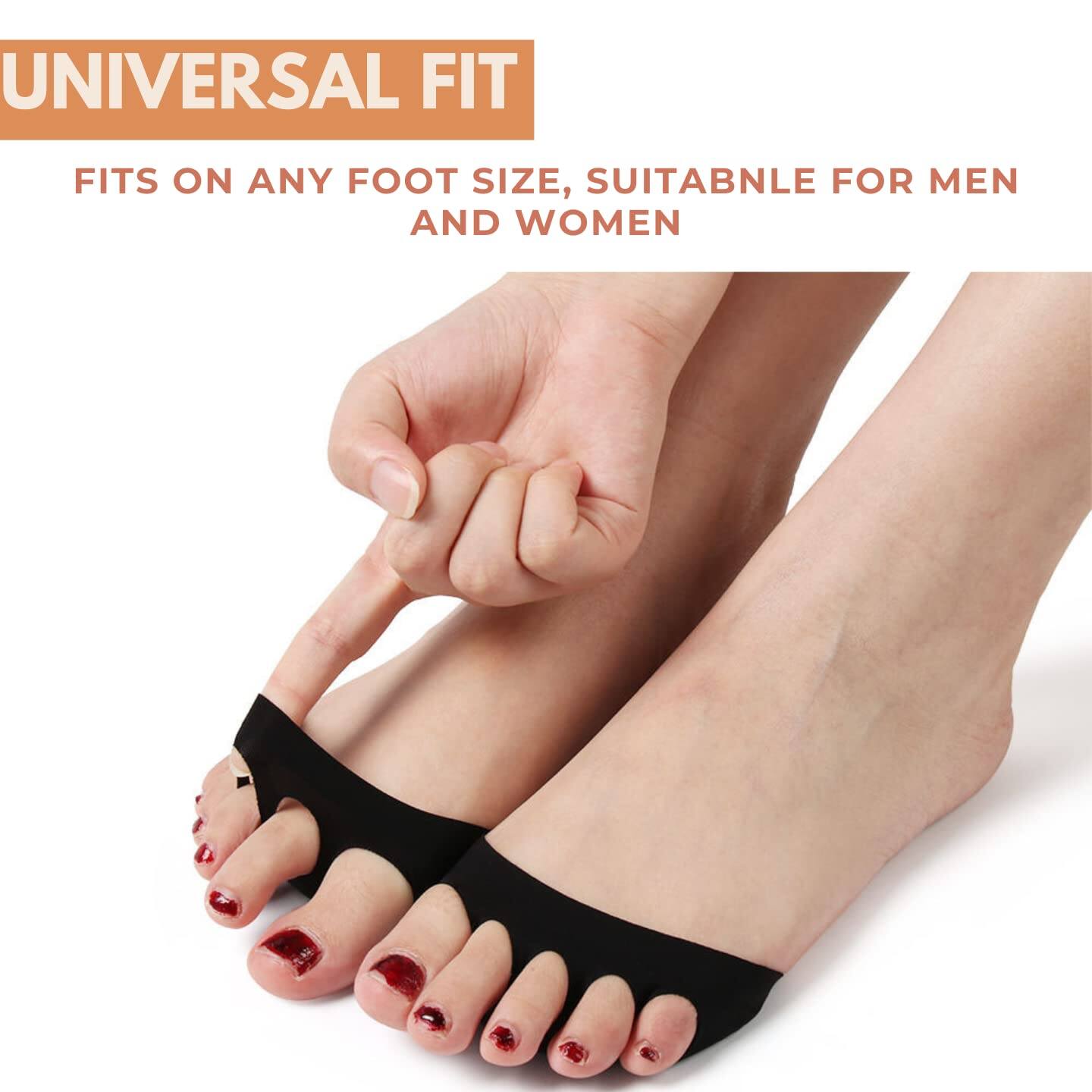 Picture of Retail Care Forefoot Pad With Heel Grips, Honeycomb Fabric Metatarsal Pads, Forefoot Pads for pain relief, Cushioning Shoe Support Toe Socks Foot Cushions Support Sleeves