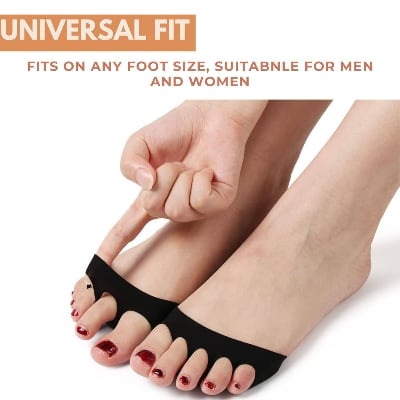 Picture of Retail Care Forefoot Pad With Heel Grips, Honeycomb Fabric Metatarsal Pads, Forefoot Pads for pain relief, Cushioning Shoe Support Toe Socks Foot Cushions Support Sleeves