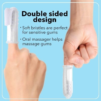 Picture of Baby Finger Toothbrush - Silicone Baby Toothbrush with - Toddler Training Toothbrush - Newborn Oral Massager - Easy Oral Hygiene for Kids