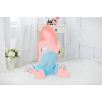 Picture of Soft And Comfortable Female Nighty Beautiful Woman Night Dress for Honeymoon SexyLady Night Wear And Night Dress Women Sheer Nightdress Sleepwear Lingerie Underwear