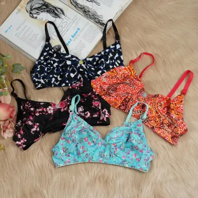 Picture of Stylish Printed stretchable bra for Women / Multi Colour / Ladies Bra / Cotton Bra for Girls / Bra for Women-1pcs