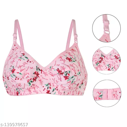 Picture of Stylish Printed stretchable bra for Women / Multi Colour / Ladies Bra / Cotton Bra for Girls / Bra for Women-1pcs