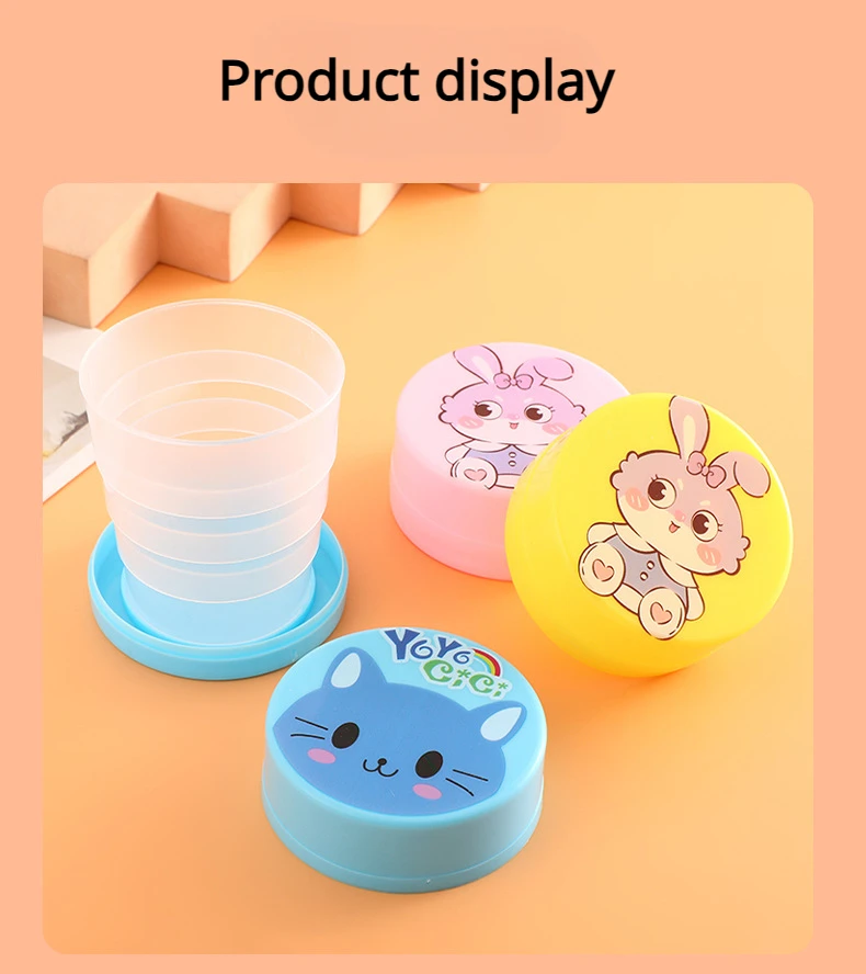 Picture of Retail Care Magic Cup for Kids –Glass Magic Cup Folding Cup, Folding Collapsible, Mug Glass for Picnic, Travel, Outdoor, Plastic Tumbler Glass - Assorted Color