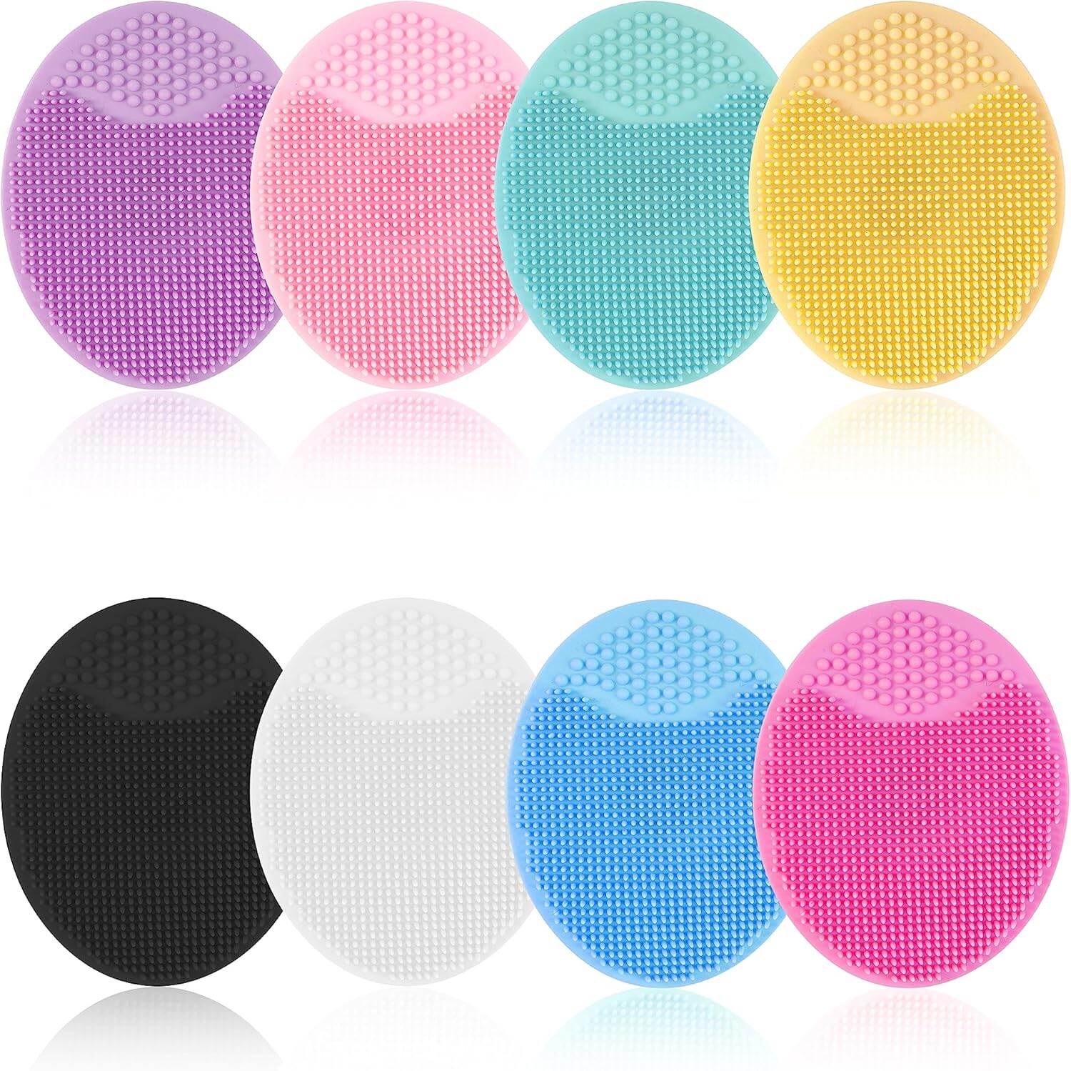 Picture of Face Scrubber,Soft Silicone Scrubbies Facial Cleansing Pad Face Exfoliator Face Scrub Face Brush Silicone Scrubby for Massage Pore Cleansing Blackhead Removing Exfoliating,Cool Gift for Girl