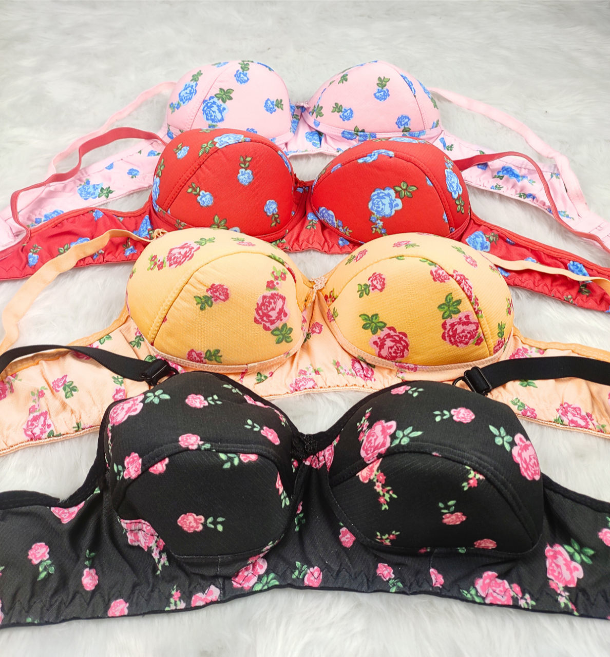 Picture of Women's Regular Wear Padded Bra  Soft and Comfortable Bra Women and Girls | Soft Padded Bra With Print Design MultiColor Foam Stylish comfortable Qualityfull Bra | push up bra foam bra
