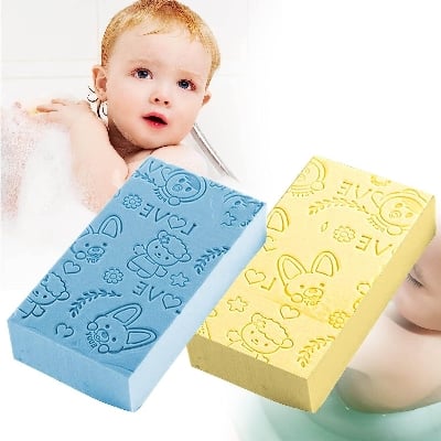 Picture of Ultra Soft Bath Body Shower Sponge, Bath Sponge for Shower and Japanese Spa Cellulite Massager Magic Bath Sponge Dead Skin Remover, Super Soft Exfoliating Bath Sponge Painless Scrub Sponge for  Children