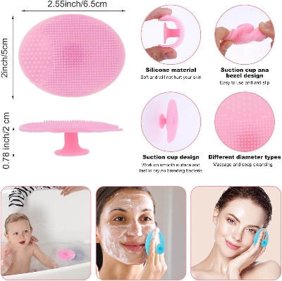 Picture of WLLHYF 6 Piece Silicone Facial Cleansing Brush Face Mask Brush Exfoliating Lip Exfoliating Brush Set Exfoliating Nose Blackhead Remover Mask Applicator for Women and Girls Skin Care Tool