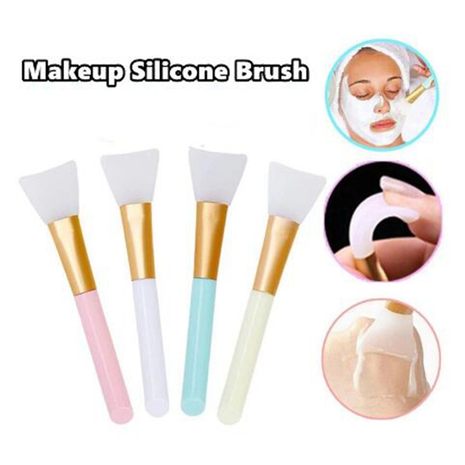 Picture of 1PCS Face Mask Brush,Mask Beauty Tool Soft Silicone Facial Mud Mask Applicator Brush Hairless Body Lotion And Body Butter Applicator Tools