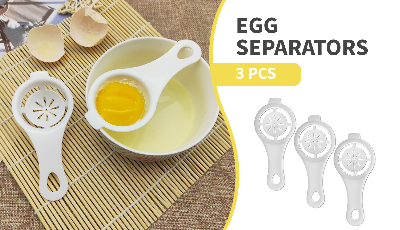 Picture of 3Pcs Egg Separator Kitchen Tools - Egg Separator Tool Egg Yolk Remover Cool Gadget Egg Cutter Egg White Separator - Cute Kitchen Gadgets Egg Whites Liquid Egg Yoke Separator Egg Cracker Tool
