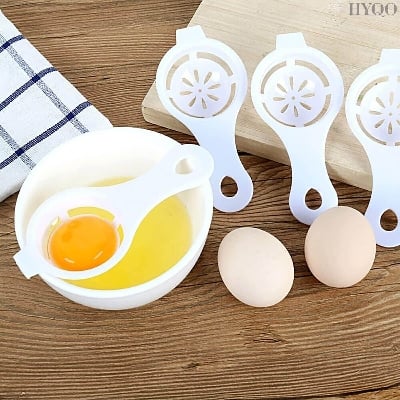 Picture of 3Pcs Egg Separator Kitchen Tools - Egg Separator Tool Egg Yolk Remover Cool Gadget Egg Cutter Egg White Separator - Cute Kitchen Gadgets Egg Whites Liquid Egg Yoke Separator Egg Cracker Tool