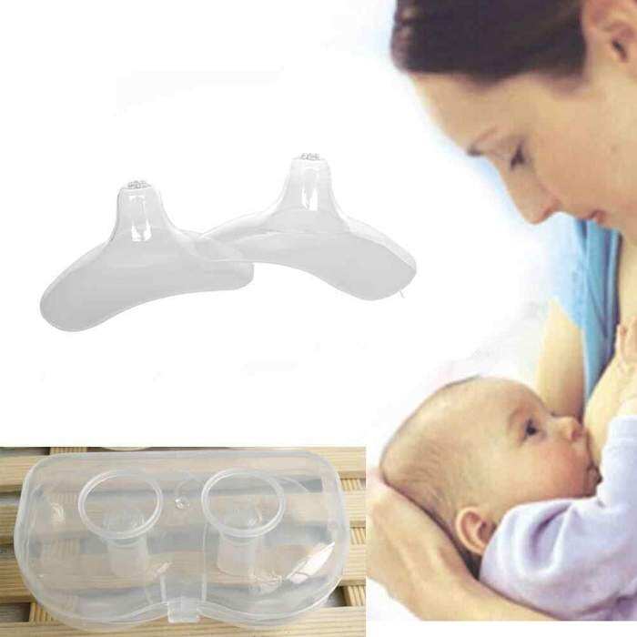 Picture of Medela Contact Nipple Shield for Breastfeeding with Case made from Ultra-thin soft Silicone  Silicone Nursing Breast Milk Feeding Protector, includes 2 Shields and Box