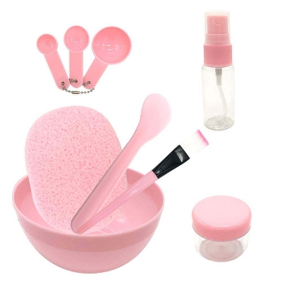 Picture of New DIY Facial Mask Kit 9 in 1 Skin Care Makeup Tools Face Mask Brush Bowl Set Mask stir Spatula Mixing Stick Spoon 9pcs set Facial Mask Brush Diy Facial Mask Tools Makeup Brush Face Tools Facial Tool Face Mask Brush and Bowl Face Mask Tool Kit