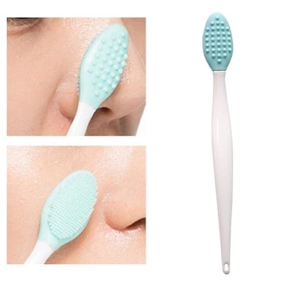 Picture of Exfoliating Lip & Nose Cleaning Brush, Double-Sided Soft Silicone Tool, Blackhead Removal, Facial Cleansing, Lip Scrub, Massage, Acne Removal  ( MULTICOLOR)