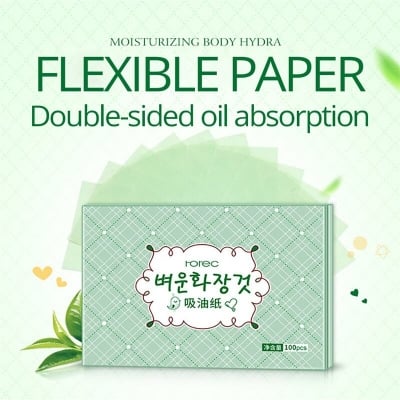 Picture of Soft Portable Beauty Tools Equipment,100 Pieces Natural Oil Blotting Paper Makeup Blotting Papers Blotting for Oily Skin Green Oil Absorbing Tissues Control Film Sheets Paper