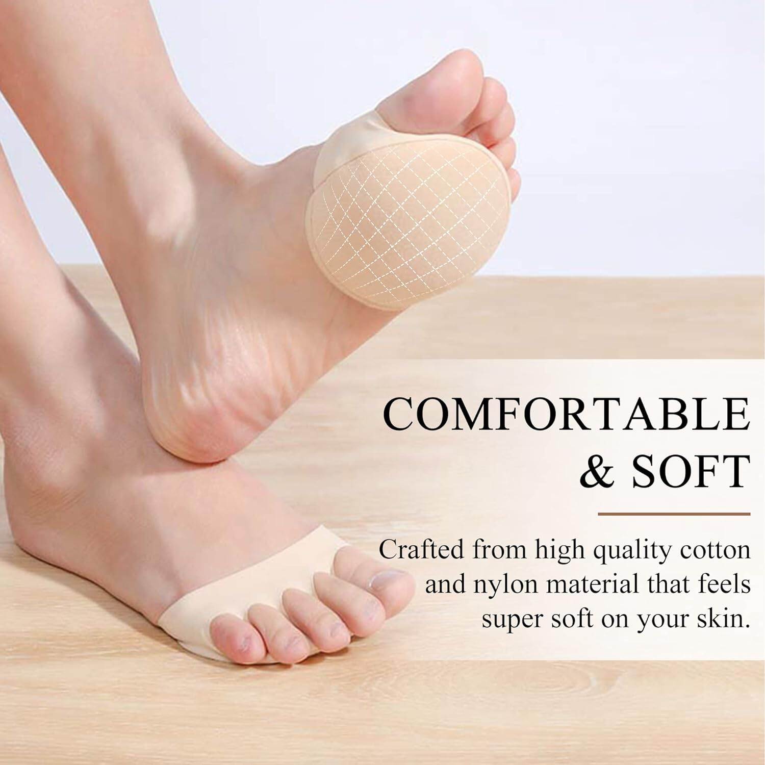 Picture of Foot Pads Forefoot Pads, 1 Pairs Gel High Heels Forefoot Shoes Pads Forefoot Pad Women Men Pain Relief Prevention Gel Pads Metatarsal Pads for High Heels for Working Running