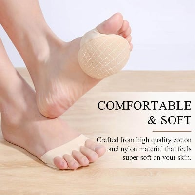 Picture of Foot Pads Forefoot Pads, 1 Pairs Gel High Heels Forefoot Shoes Pads Forefoot Pad Women Men Pain Relief Prevention Gel Pads Metatarsal Pads for High Heels for Working Running